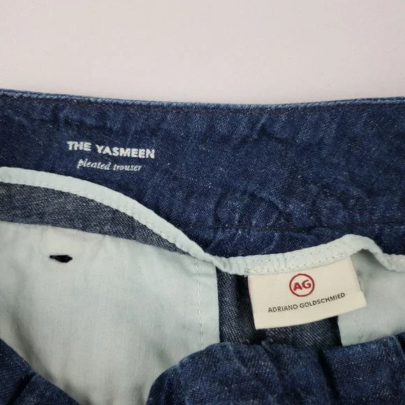 AG Adriano Goldschmied 28x23 The Yasmeen Jeans High Rise Pleated Women Size 29 - Picture 3 of 11